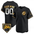 Custom Chicago Cubs 2024 Spring Training Patch Vapor Premier Limited Jersey V2 ¨C All Stitched-Black Fotopoulosg
