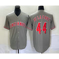 Cincinnati Reds #44 Elly De La Cruz Grey Fotopoulosg Cool Base Stitched Jersey 2