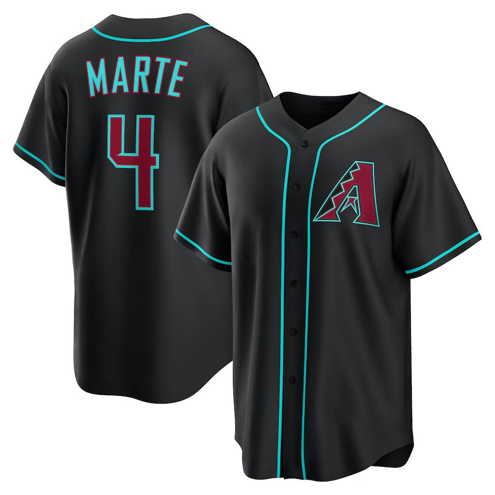 Arizona Diamondbacks #4 Ketel Marte Black Fotopoulosg Alternate Replica Jersey