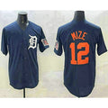 Detroit Tigers #12 Casey Mize Navy Fotopoulosg Alternate With Patch Cool Base Stitched Jersey