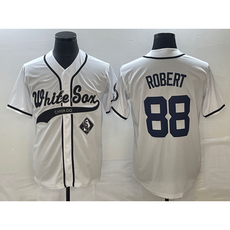 Chicago White Sox #88 Luis Robert White Fotopoulosg Cool Base Stitched Jersey