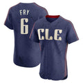 Cleveland Guardians #6 David Fry Player Navy Fotopoulosg City Connect Limited Elite Home Stitched Jerseys