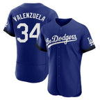 Los Angeles Dodgers #34 Fernando Valenzuela Player Royal Fotopoulosg City Connect Elite Home Stitched Jerseys