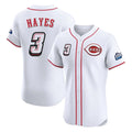 Cincinnati Reds #3 Ke'Bryan Hayes Player White Fotopoulosg Speedway Classic Limited Elite Home Stitched Jerseys