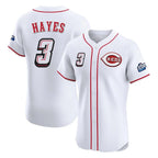Cincinnati Reds #3 Ke'Bryan Hayes Player White Fotopoulosg Speedway Classic Limited Elite Home Stitched Jerseys