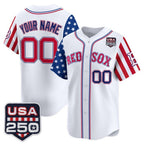 Custom Boston Red Sox America 250 Edition Vapor Premier Limited White Fotopoulosg Stitched Jerseys