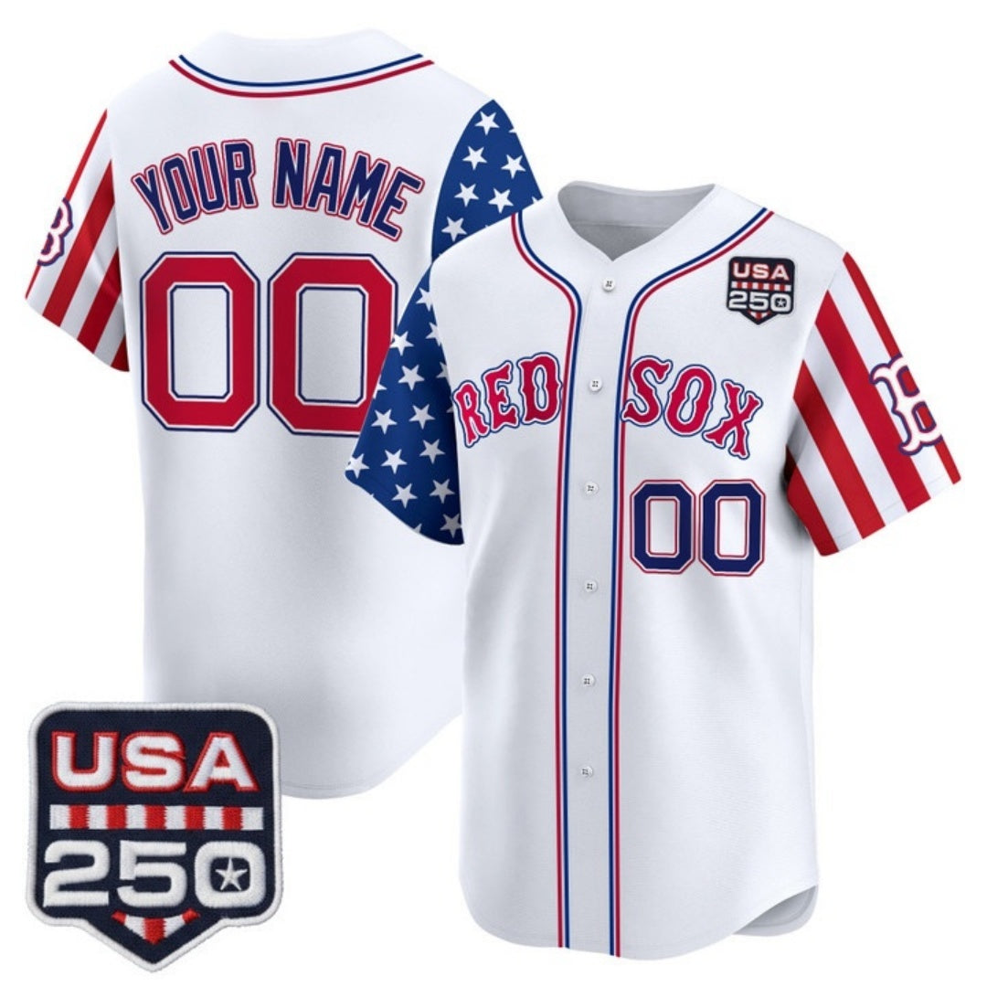 Custom Boston Red Sox America 250 Edition Vapor Premier Limited White Fotopoulosg Stitched Jerseys