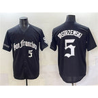 San Francisco Giants #5 Mike Yastrzemski Black Fotopoulosg 'Gothic Fog Edition' Vapor Premier Limited Stitched Jersey