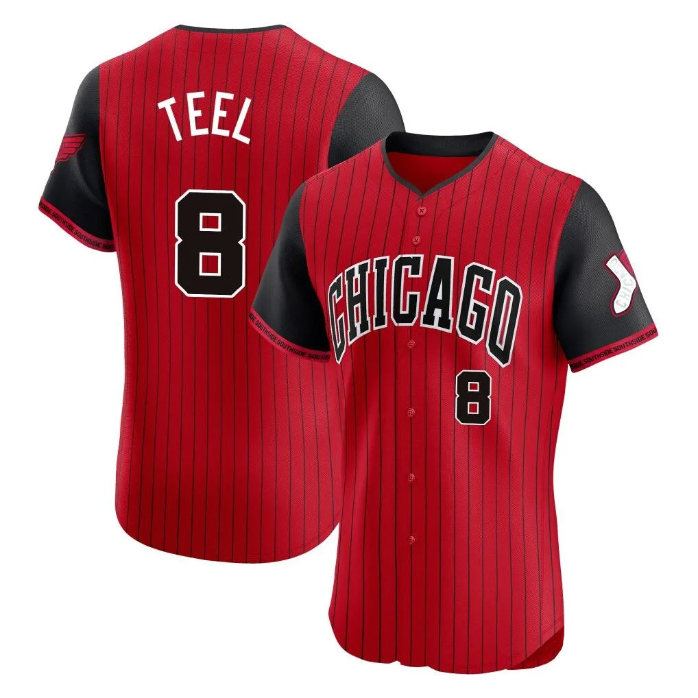 Chicago White Sox #8 Kyle Teel Player Red Fotopoulosg City Connect Limited Elite Home Stitched Jerseys
