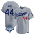 Los Angeles Dodgers #44 Andy Pages Player Gray Fotopoulosg World Series Meet Limited Home Stitched Jerseys