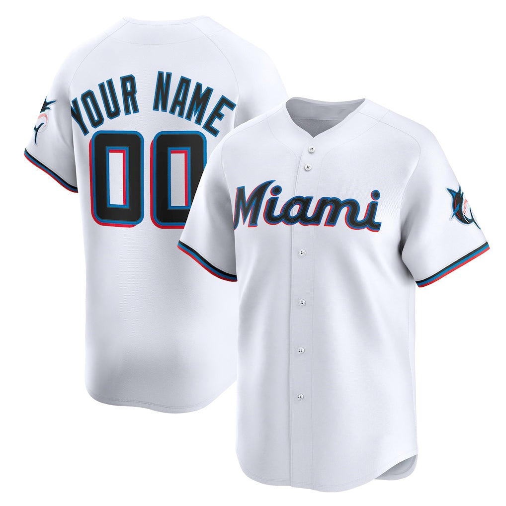 Custom Miami Marlins White Fotopoulosg Home Limited Jersey