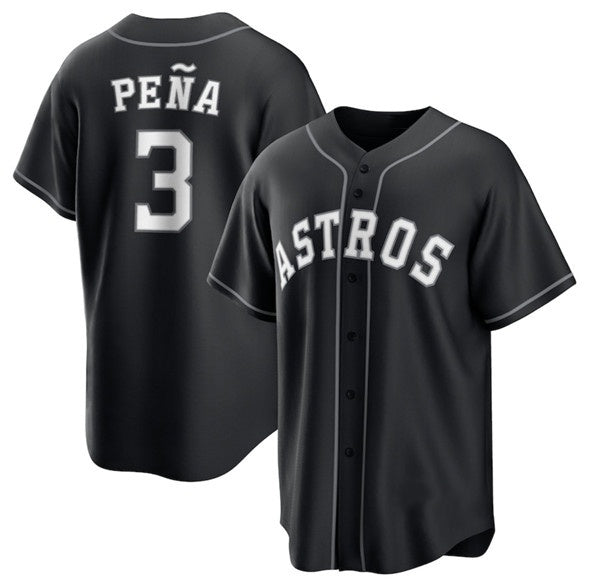Houston Astros #3 Jeremy Pena Black Fotopoulosg Lights Out Limited Stitched Jersey