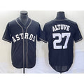 Houston Astros #27 Jose Altuve Black Fotopoulosg Cool Base Stitched Jersey