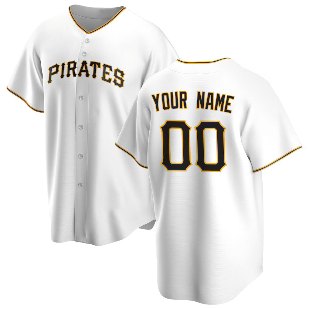 Custom Pittsburgh Pirates White Fotopoulosg Home Replica Jersey
