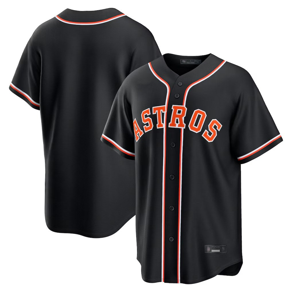 Houston Astros Blank Player Black Fotopoulosg Fashion Out Home Game Stitched Jerseys