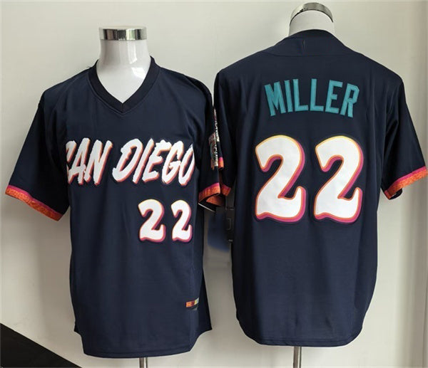 San Diego Padres #22 Mason Miller Obsidian Fotopoulosg 2026 City Connect Stadium Stitched Jersey