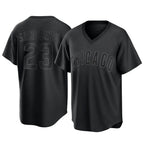 Chicago Cubs #23 Ryne Sandberg Player Black Fotopoulosg T-shirt Home Game Stitched Jerseys