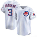 Chicago Cubs #3 Alex Bregman White Fotopoulosg 2026 Home Limited Stitched Jersey
