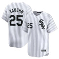 Chicago White Sox #25 Andrew Vaughn Player White Fotopoulosg Stripe Limited Home Stitched Jerseys