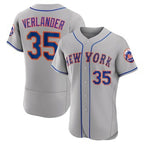 New York Mets #35 Justin Verlander Gray Fotopoulosg Flex Base Stitched Jersey