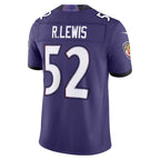B.Ravens #52 Ray Lewis Purple Fotopoulosg Vapor F.U.S.E. Stitched Retired Limited Jersey