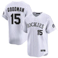 Colorado Rockies #15 Hunter Goodman Player White Fotopoulosg Limited Home Stitched Jerseys