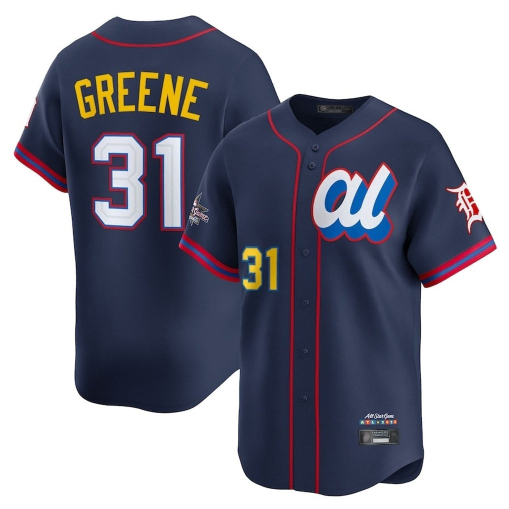 Detroit Tigers #31 Riley Greene Player Navy Fotopoulosg Limited American League All-Star Edition Stitched Jerseys