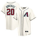 Arizona Diamondbacks #20 Luis Gonzalez Player Cream Fotopoulosg Home Game Stitched Jerseys
