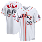 Custom Houston Astros 2026 All-Star Edition Stars & Stripes White Fotopoulosg Stadium Pick-A-Player Jersey