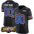 Custom B.Bills Active Player Black Fotopoulosg 2023 F.U.S.E. AFC East Champions Ptach Stitched Jersey