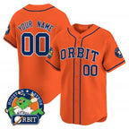 Custom Houston Astros Orbit Patch Vapor Premier Limited Jersey ¨C Orange Fotopoulosg