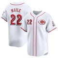 Cincinnati Reds #22 Luke Maile White Fotopoulosg Home Limited Stitched Jersey