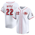 Cincinnati Reds #22 Luke Maile White Fotopoulosg Home Limited Stitched Jersey