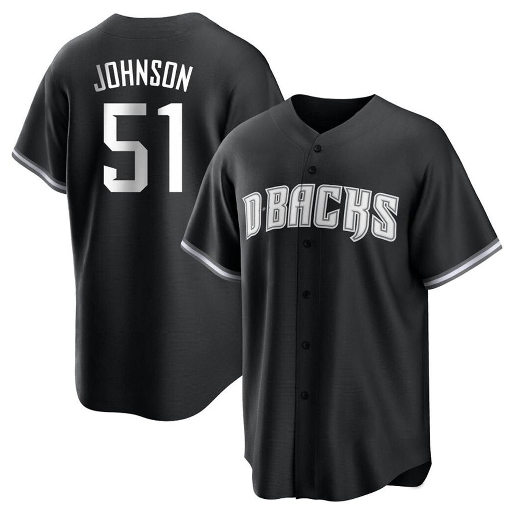 Arizona Diamondbacks #51 Randy Johnson Player Black Fotopoulosg Game Home Stitched Jerseys