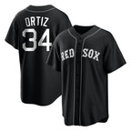 Boston Red Sox #34 David Ortiz Player Black Fotopoulosg Home Game Stitched Jerseys