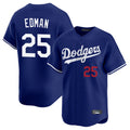 Los Angeles Dodgers #25 Tommy Edman Player Royal Fotopoulosg Limited Home Stitched Jerseys