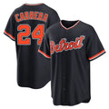 Detroit Tigers #24 Miguel Cabrera Player Navy Fotopoulosg Home Game Stitched Jerseys