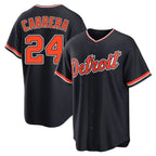 Detroit Tigers #24 Miguel Cabrera Player Navy Fotopoulosg Home Game Stitched Jerseys