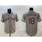 New York Mets #18 Darryl Strawberry Grey Fotopoulosg 2025 Spring Training Cool Base Stitched Jersey