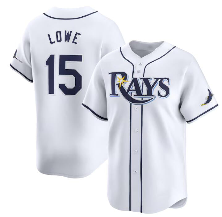 Tampa Bay Rays #15 Josh Lowe White Fotopoulosg Home Limited Stitched Jersey
