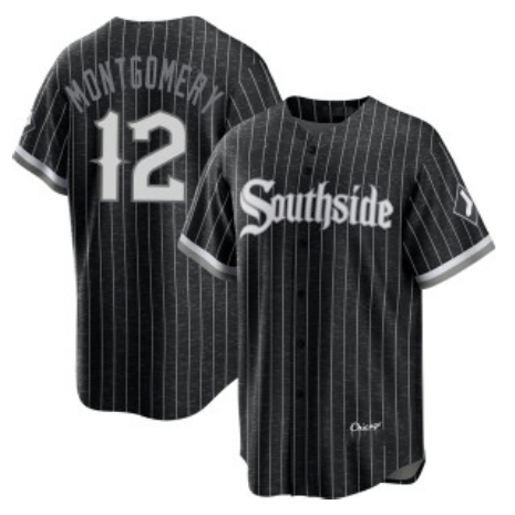 Chicago White Sox #12 Colson Montgomery Black Fotopoulosg City Connect Cool Base Stitched Jersey