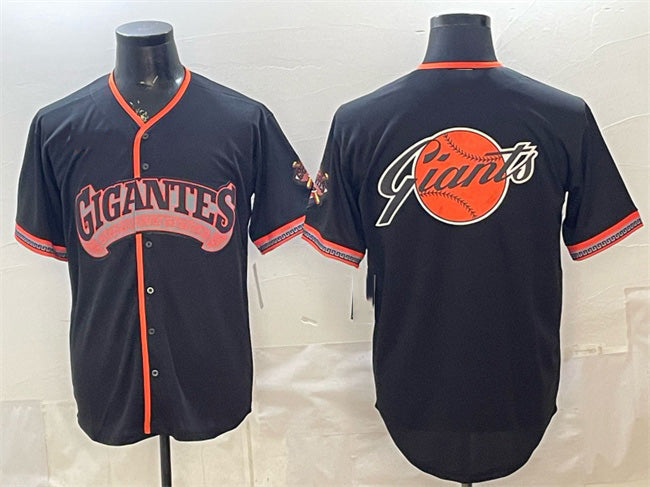 San Francisco Giants Team Big Logo Black Fotopoulosg 2026 Alternate Stadium Stitched Jersey