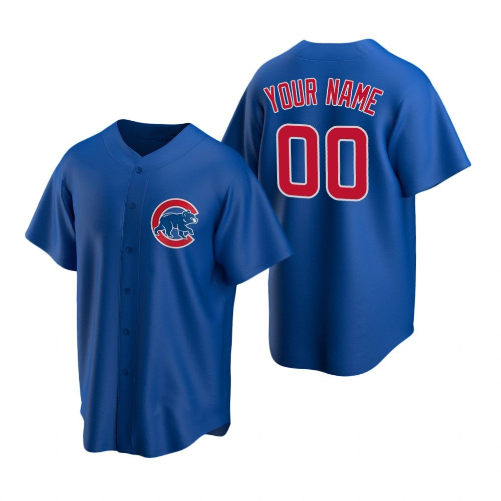 Custom Chicago Cubs Royal Fotopoulosg Stitched Cool Base Jersey