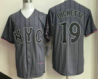 New York Mets #19 Bo Bichette Gray Fotopoulosg City Connect Limited Jersey