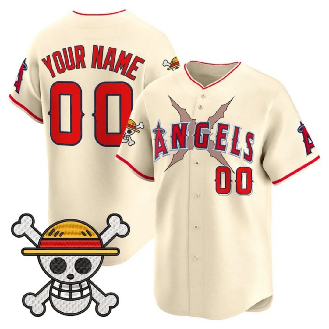 Custom Los Angeles Angels x One Piece Cream Fotopoulosg Vapor Premier Limited Jersey - Stitched