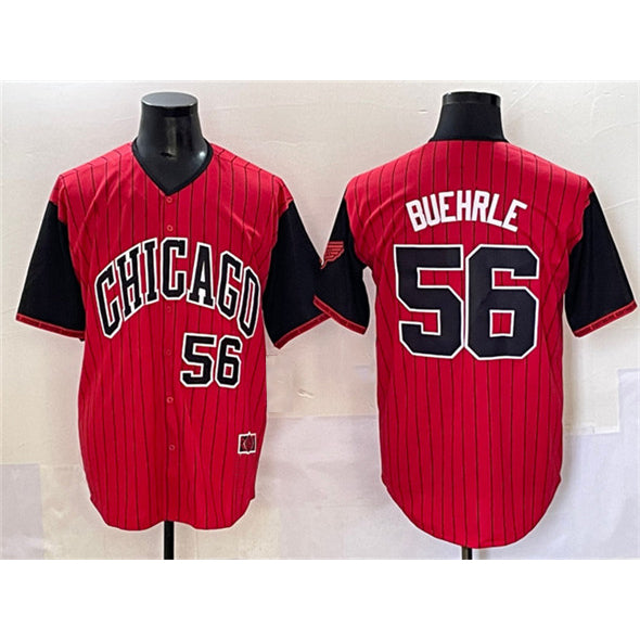 Chicago White Sox #56 Mark Buehrle Red Black Fotopoulosg 2025 City Connect Limited Stitched Jersey