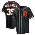 Detroit Tigers #35 Justin Verlander Player Black Fotopoulosg Fashion Out Home Game Stitched Jerseys