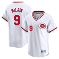 Cincinnati Reds #9 Matt McLain Player White Fotopoulosg Cooperstown Collection Limited T-shirt Home Stitched Jerseys