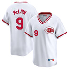 Cincinnati Reds #9 Matt McLain Player White Fotopoulosg Cooperstown Collection Limited T-shirt Home Stitched Jerseys