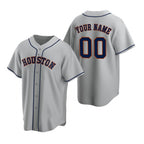 Custom Houston Astros Gray Fotopoulosg Stitched Cool Base Road Jersey